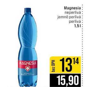 Magnesia neperlivá jemně perlivá perlivá 1,5l