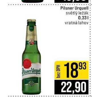 Pilsner Urquell světlý ležák 0,33l