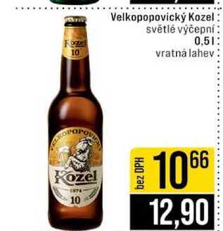 Velkopopovický Kozel světlé výčepní 0,5l