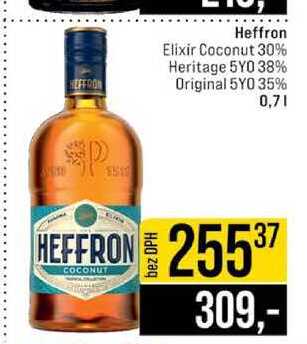 Heffron Elixir Coconut 30% Heritage 5YO 38% Original 5YO 35% 0,7l