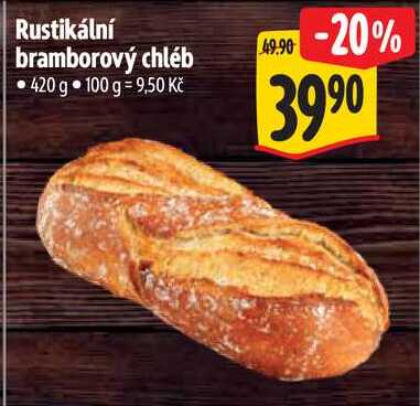 Rustikální bramborový chléb, 420 g