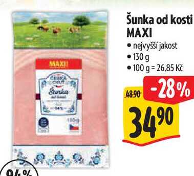 Šunka od kosti MAXI, 130 g 