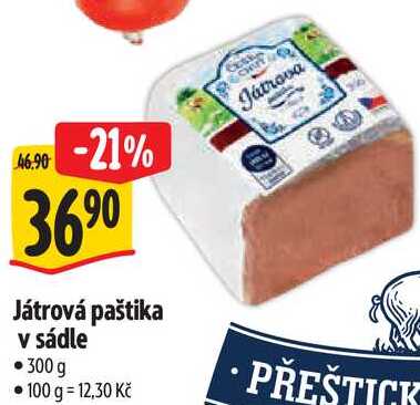 Játrová paštika v sádle, 300 g