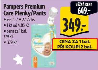 Pampers Premium Care Plenky/Pants, 27-72 ks