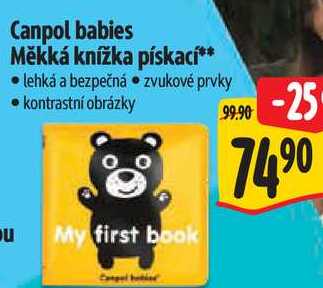 Canpol babies Měkká knížka pískací