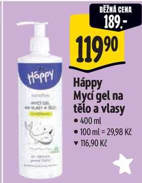 Háppy Mycí gel na tělo a vlasy, 400 ml 