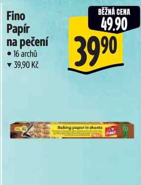 Fino Papír na pečení, 16 archů 