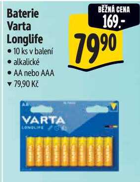 Baterie Varta Longlife, 10 ks 