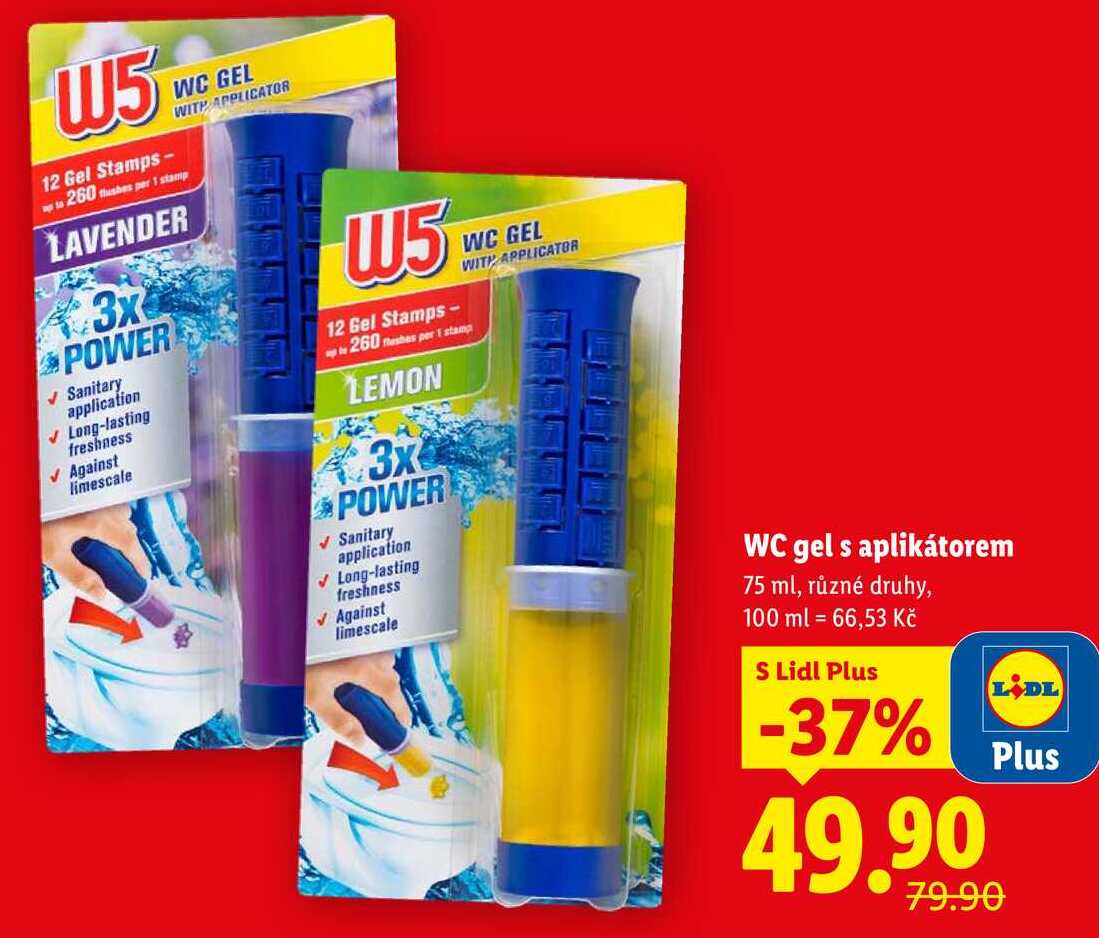 WC gel s aplikátorem, 75 ml