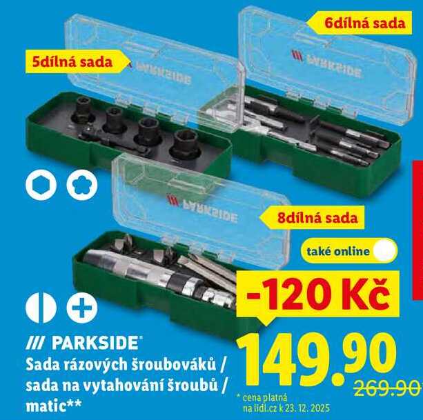 Sada rázových šroubováků/sada na vytahování šroubů/matic