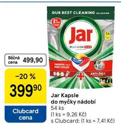 Jar Kapsle ANTI-DULL do myčky nádobí, 54 ks  