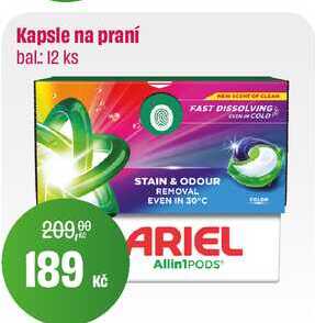 ARIEL Kapsle na praní bal: 12 ks