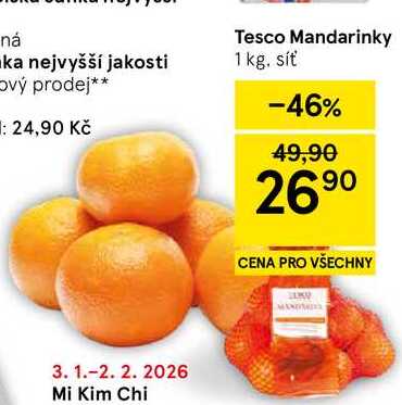 Tesco Mandarinky, 1 kg 