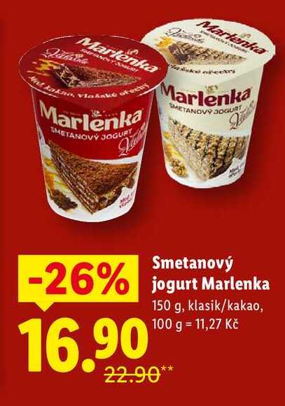 Smetanový jogurt Marlenka, 150 g