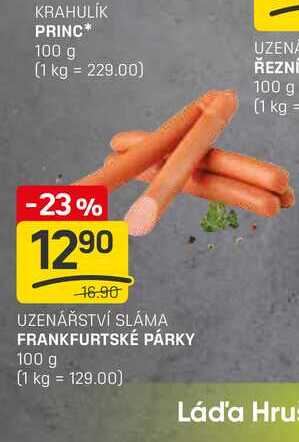 FRANKFURTSKÉ PÁRKY 100 g 