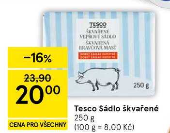 Tesco Sádlo škvařené, 250 g