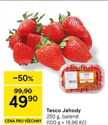 Tesco Jahody, 250 g 