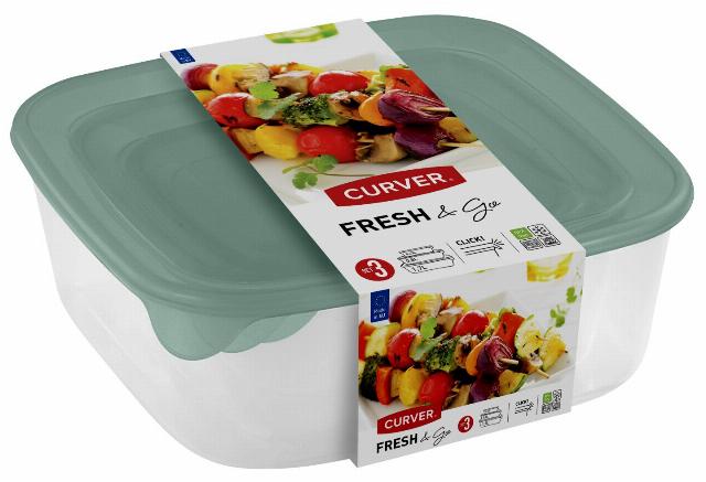 CURVER Sada dóz objem: 0,25 l, 0,8 l, 1,7 l