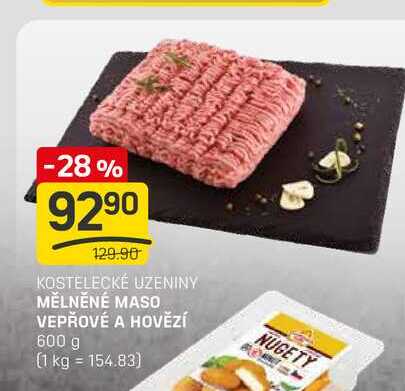 MĚLNĚNÉ MASO VEPŘOVÉ A HOVĚZÍ 600 g 