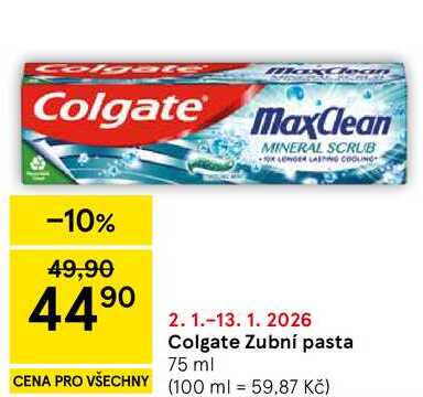 Colgate MaxClean Zubní pasta, 75 ml