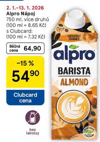 Alpro Nápoj, 750 ml, více druhů  