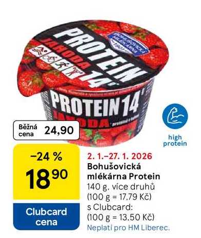 Bohušovická mlékárna Protein, 140 g 