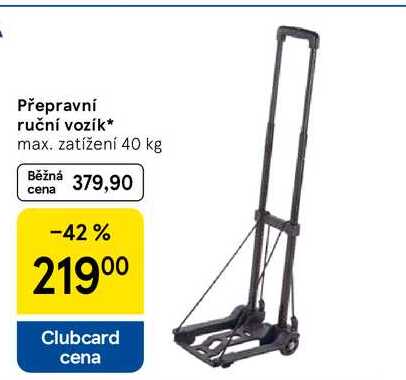 Přepravní ruční vozík, max. zatížení 40 kg 