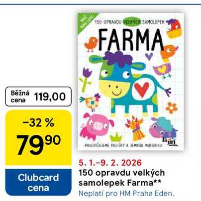 150 opravdu velkých samolepek Farma