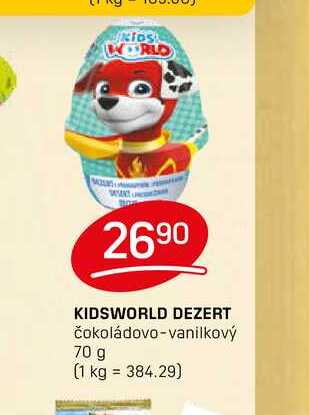 KIDSWORLD DEZERT čokoládovo-vanilkový 70 g