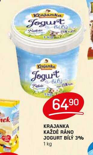 KRAJANKA KAŽDÉ RÁNO JOGURT BÍLÝ 3% 1 kg