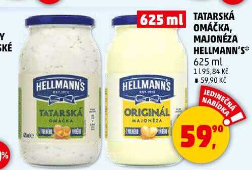 MAJONÉZA HELLMANN'S, 625 ml