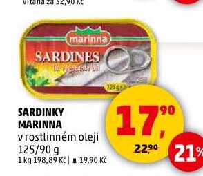 SARDINKY MARINNA, 125 g