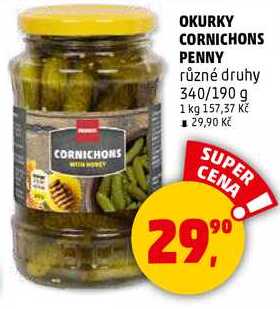 OKURKY CORNICHONS PENNY, 340 g
