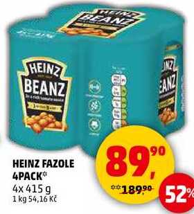 HEINZ FAZOLE 4PACK, 4x 415 g