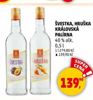 ŠVESTKA KRÁLOVSKÁ PALÍRNA, 0,5 l