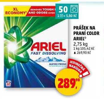 PRÁŠEK NA PRANÍ COLOR ARIEL, 1 kg