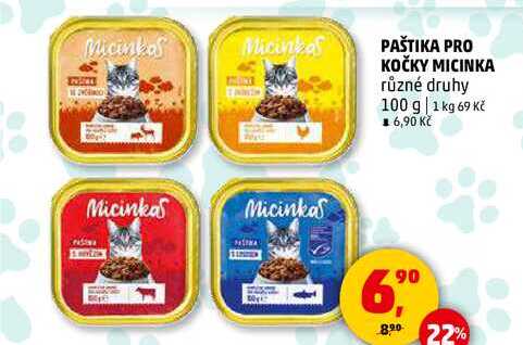PAŠTIKA PRO KOČKY MICINKA, 100 g