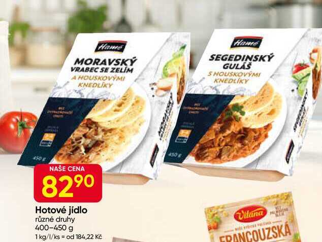 Hotové jídlo různé druhy 400-450 g