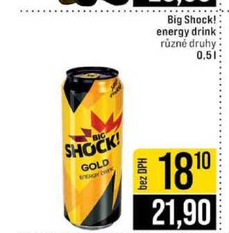 Big Shock! energy drink různé druhy 0.5l
