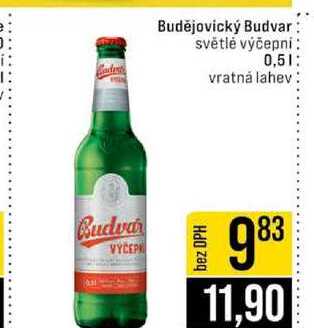 Budějovický Budvar světlé výčepní 0,5l