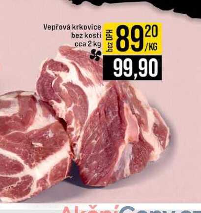Vepřová krkovice bez kosti cca 2 kg