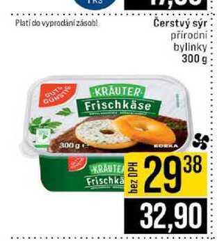 Čerstvý sýr přírodní bylinky 300 g  