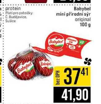 Babybel mini přírodní sýr original 100 g 