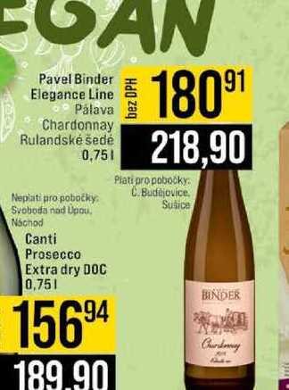 Pavel Binder Elegance Line Pálava Chardonnay Rulandské šedé 0,75l