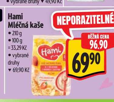  Hami  Mléčná kaše  210g  