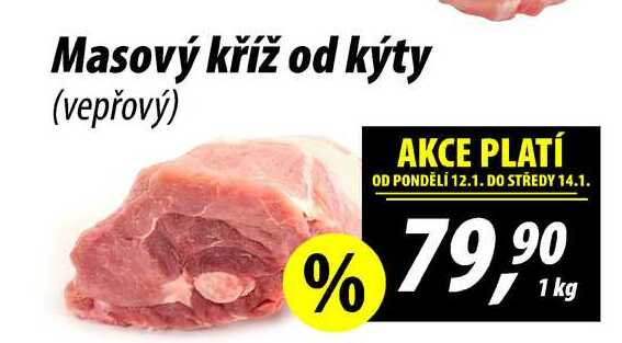 Masový kříž od kýty (vepřový), 1 kg 