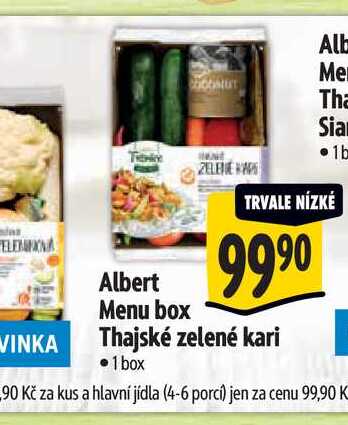   Albert Menu box Thajské zelené kari  1 box  