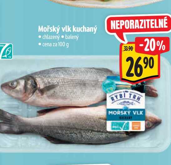  Mořský vlk kuchaný chlazený  100 g