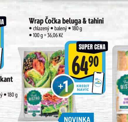 Wrap Čočka beluga & tahini 180 g