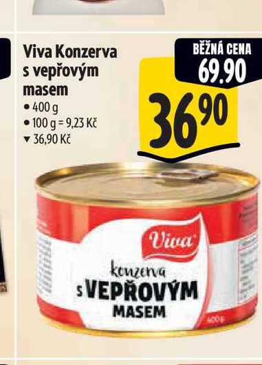 Viva Konzerva s vepřovým masem 400 g 